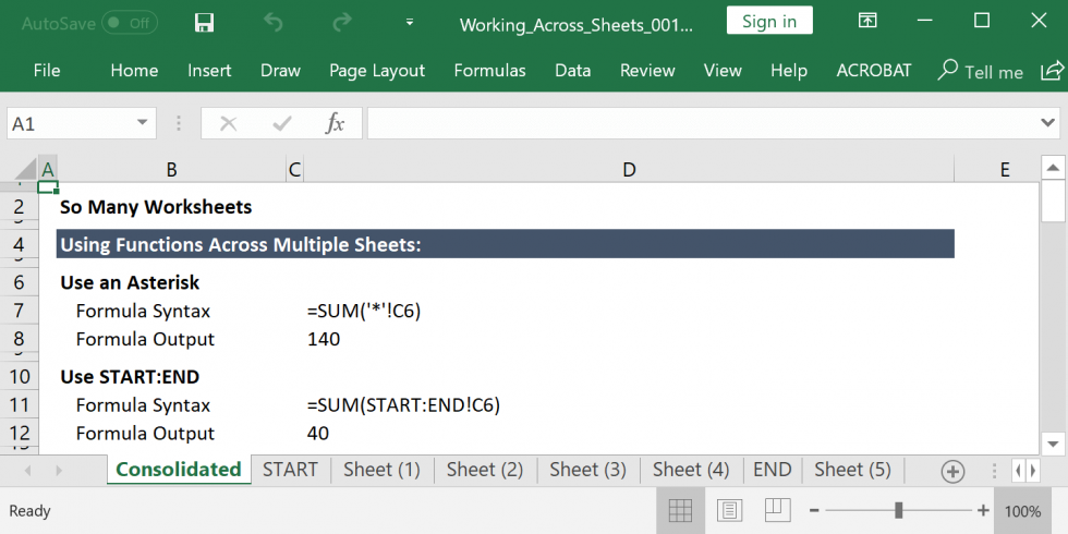 excel-summing-cells-across-multiple-worksheets-with-one-formula-a-simple-model