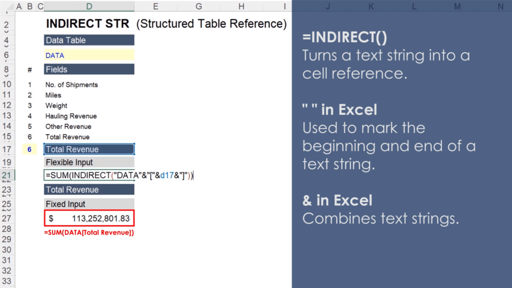 Dynamic Excel Table